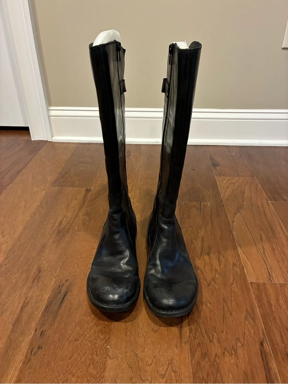 Born Lottie Tall Black Leather Boots